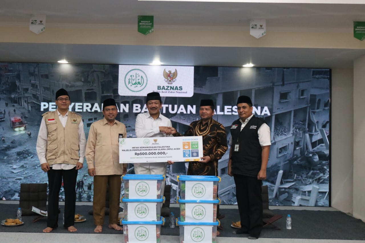 BAZNAS RI Terima Infak Kemanusiaan Rp500 Juta dari MPU Aceh