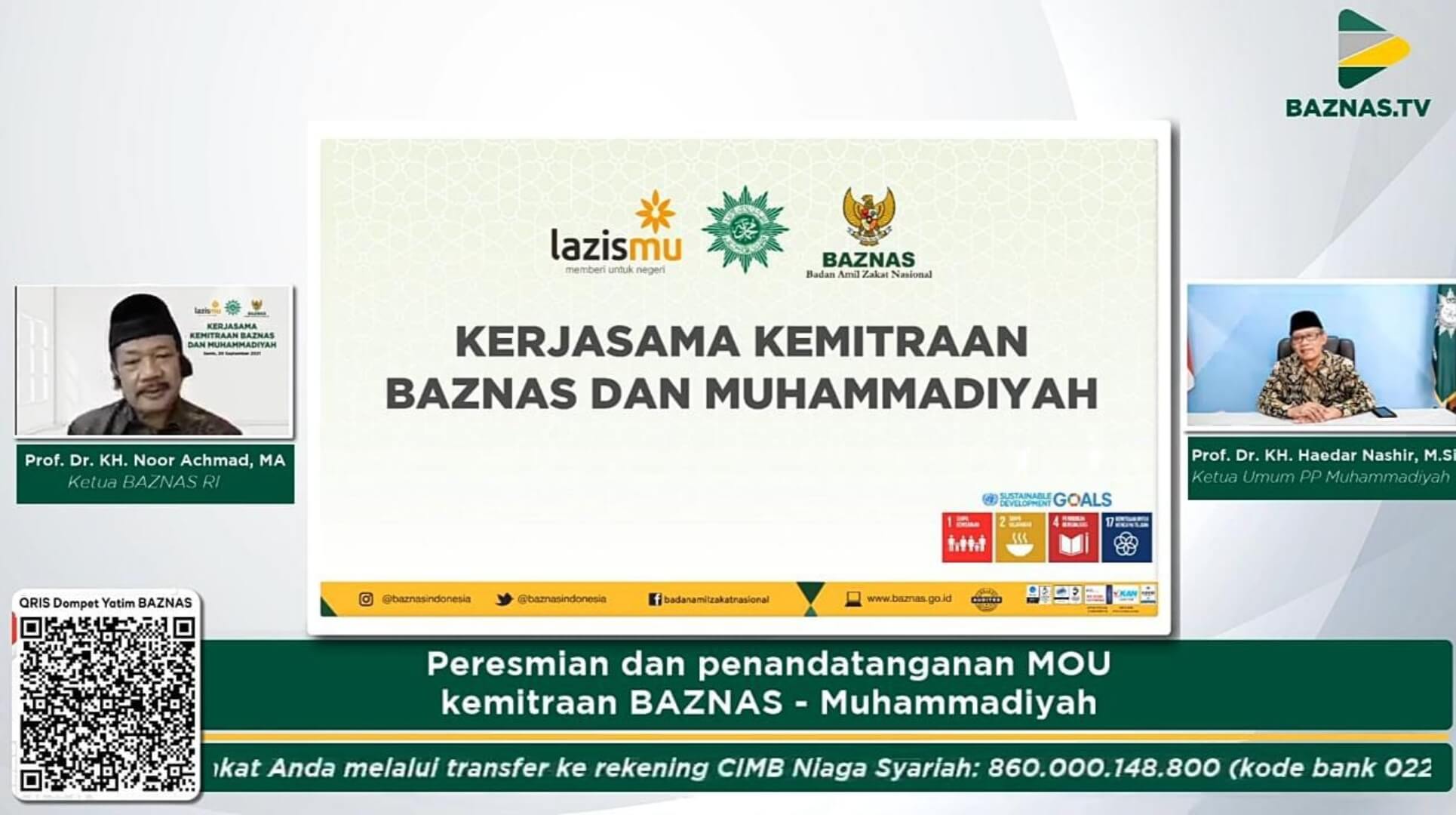 BAZNAS Resmikan Program Kemitraan dan Penandatanganan Kerjasama dengan Muhammadiyah