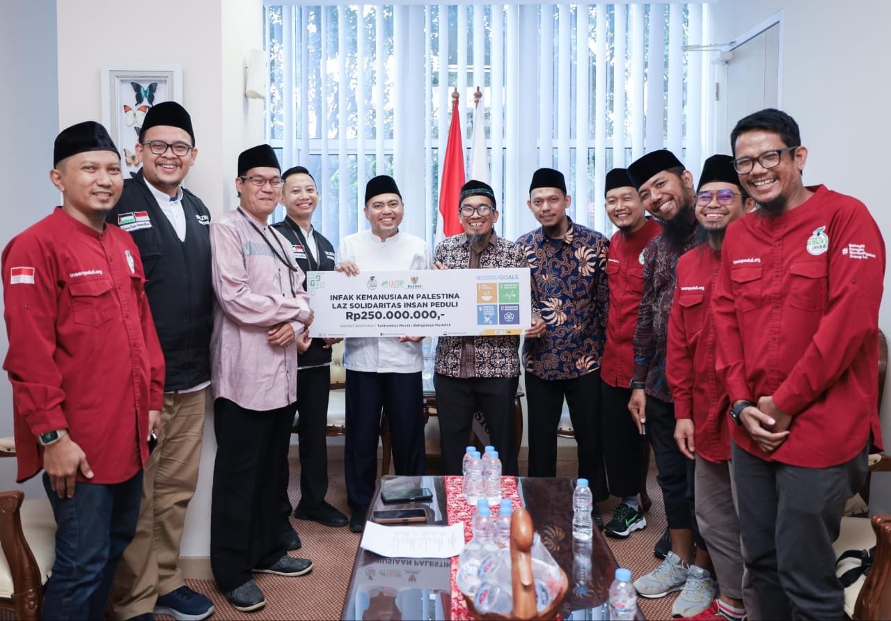 Yayasan Solidaritas Insan Peduli Salurkan Infak Palestina Rp250 Juta melalui BAZNAS RI